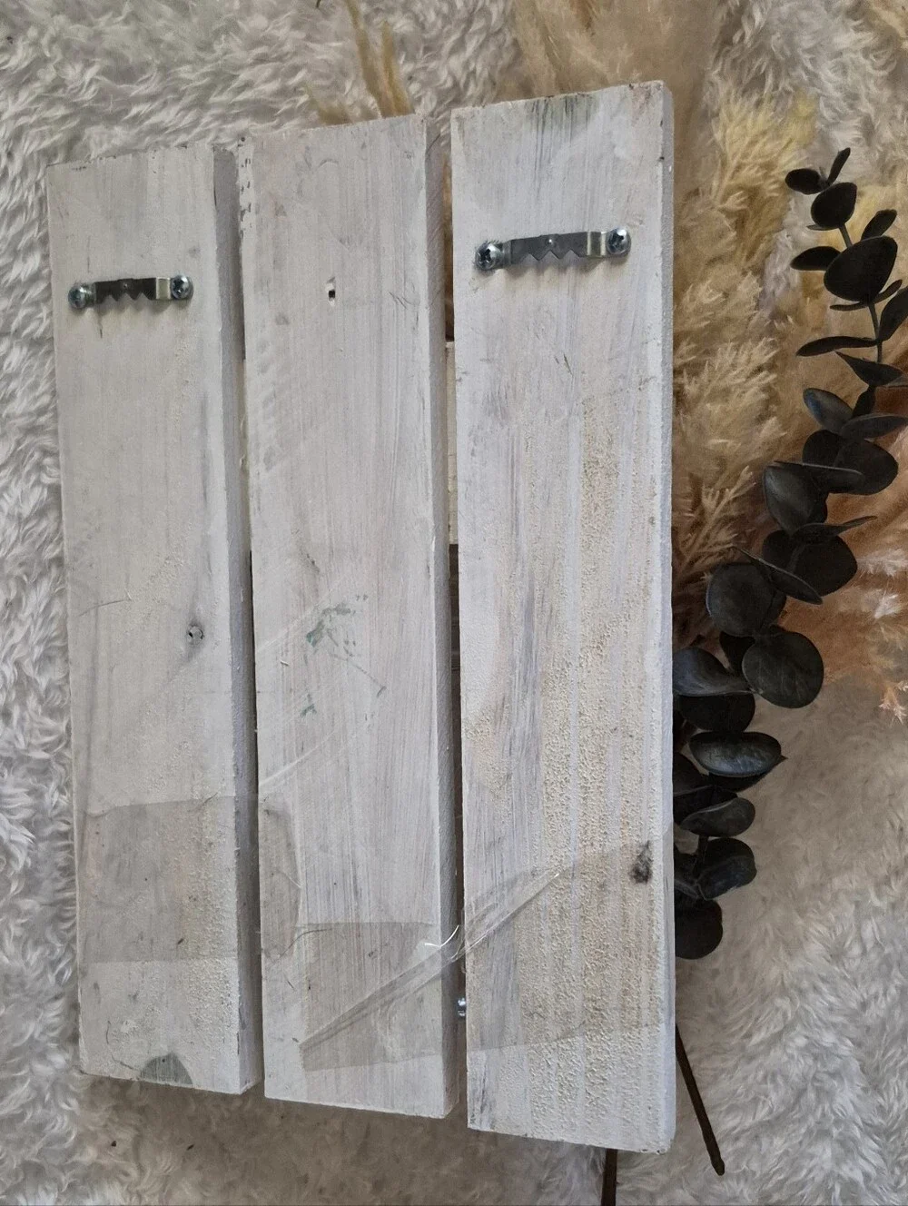Neutral Pampas Grass & Eucalyptus Wall Vase - Home Accents